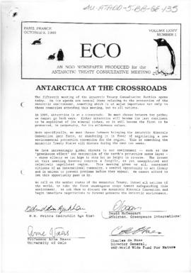 Environment campaign newsletters, "Antarctica at the crossroads", "Comprehensive p...