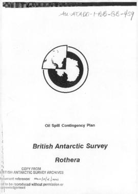 United Kingdom, Oil Spill Contingency Plan, British Antarctic Survey, Rothera, and related plan f...