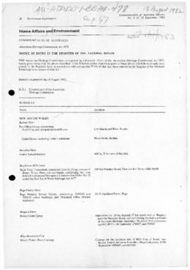 Commonwealth of Australia Gazette, Notice of Heard Island and the McDonald Islands in Register of...
