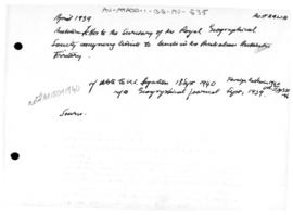 Australian letter to the Royal Geographical Society concerning the limits of the Australian Antar...