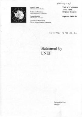 Twenty-second Antarctic Treaty Consultative Meeting (Tromsø) Information paper 111 "Statemen...