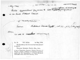 British appointment of a person to hold the various offices, including the magistrate in the Sout...