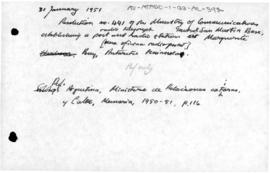 Argentina, Resolution 441 establishing a radio telegraph station at Marguerite Bay