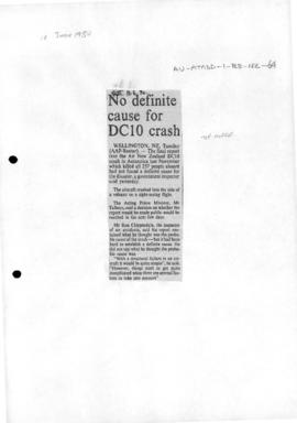 Press articles concerning Mount Erebus air crash