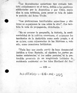 Argentine memorandum setting out the grounds for the Argentine claims to the Falkland (Malvinas) ...