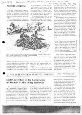 Press articles concerning the negotiation of the Convention on the Conservation of Antarctic Mari...