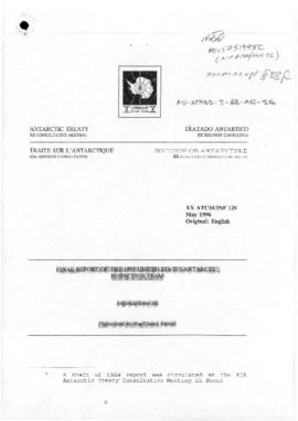 Twentieth Antarctic Treaty Consultative Meeting (Utrecht) Information paper 129 "Final Repor...