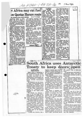 Press articles concerning South Africa