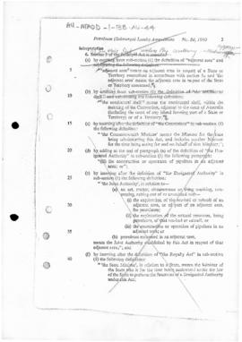 Australia, Petroleum (Submerged Lands) Amendment Act 1980