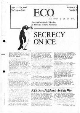 Fourth Special Antarctic Treaty Special Consultative Meeting (Wellington) "Secrecy on ice&qu...