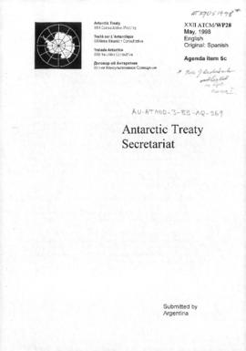 Twenty-second Antarctic Treaty Consultative Meeting (Tromsø) Working paper 28 "Antarctic Tre...