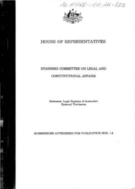 Australia, House of Representatives, Standing Committee on Legal and Constitutional Affairs, inqu...