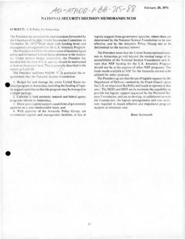 United States, US policy for Antarctica 1976