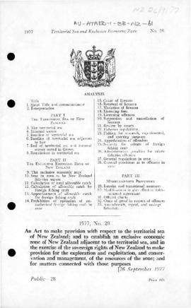 New Zealand, Territorial Sea and Exclusive Economic Zone Act 1977