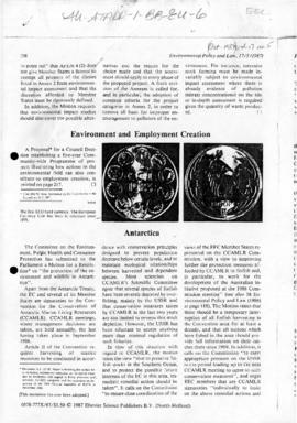 Press article "Antarctica" Environmental Policy and Law