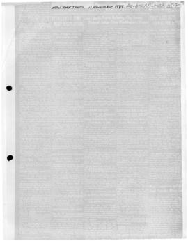 Press article "Byrd Land Claims Meet Restrictions" New York Times, and note concerning ...