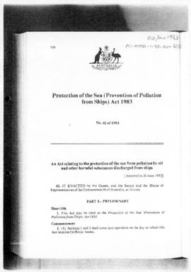 Australia, Protection of the Sea (Prevention of Pollution from Ships) Act 1983