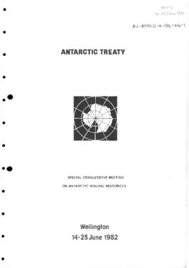 Report of the First Session of the Special Consultative Meeting on Antarctic Mineral Resources, W...