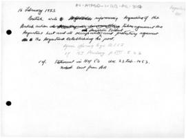 British note to Argentina of British concerning action taken against the Argentine hut and its oc...
