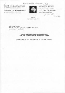 Fifteenth Antarctic Treaty Consultative Meeting, Paris, Working paper 65 "Report language an...