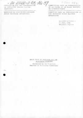 Commission for the Conservation of Antarctic Marine Living Resources, "Draft rules of proced...