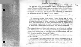 United States, Department of State letter concerning an exclusive permit to explore and develop t...