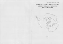 Janice Meadows and William Mills "Europe in the Antarctic: a directory of interests and acti...