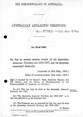 Australian Antarctic Territory Act 1963