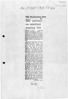 Press articles concerning the Falkland Islands/Malvinas conflict, June 1-11, 1982