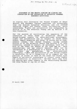Statements by the United Kingdom and the German Democratic Republic concerning reserving position...