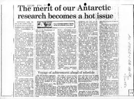 Stephen Murray-Smith "The merit of our Antarctic research becomes a hot issue" Australian