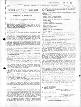 France, Decree no 78-963 fixing the conditions which certain foreign vessels will be able to obta...
