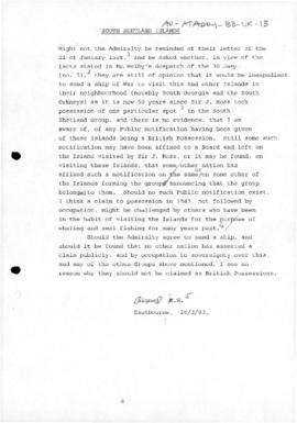 United Kingdom, Foreign Office memorandum of Sir E Hertslet concerning the South Shetland and oth...
