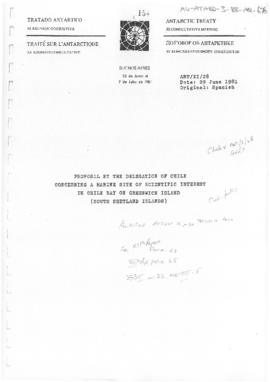 Eleventh Antarctic Treaty Consultative Meeting (Buenos Aires), Working paper 28 "Proposal by...