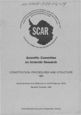Scientific Committee on Antarctic Research, Constitution, Procedures and Structure