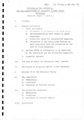 Second Special Antarctic Treaty Consultative Meeting, First Session (Canberra), Non-paper "O...
