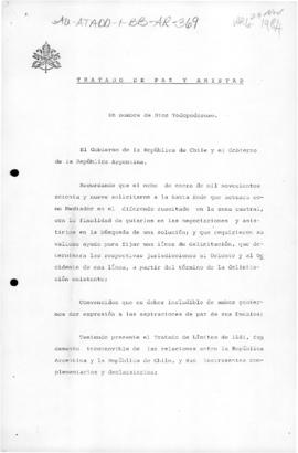 Argentina and Chile, Treaty of Peace and Friendship