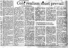 Press article "Cold realism must prevail" The Australian