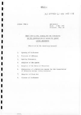 Second Special Antarctic Treaty Consultative Meeting, Third Session (Canberra) Working paper 3 &q...