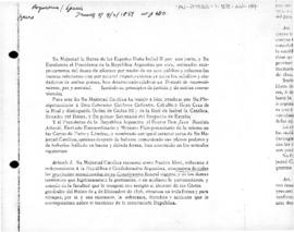Treaty of recognition, peace and amity between Argentina and Spain
