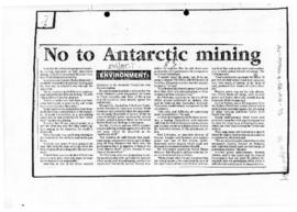 Press articles concerning opposition to Antarctic mining