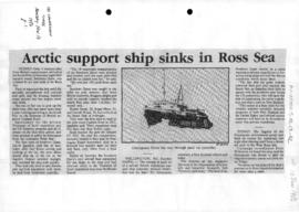 Press article concerning the sinking of Southern Quest in the Ross Sea