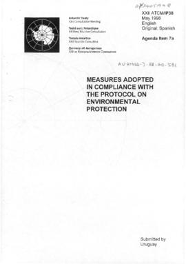 Twenty-second Antarctic Treaty Consultative Meeting (Tromsø) Information paper 38 "Measures ...