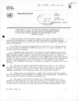 British note to the United Nations Security Council replying to arguments in favour of Argentine ...