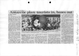 Woodford, James "Antarctic plan: tourists in, bases out"