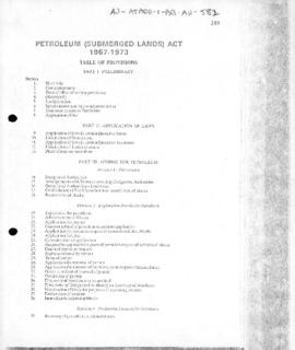 Petroleum (Submerged Lands) Act 1967-1973