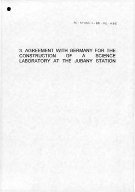 Argentina, Agreement with Germany for the construction of a science laboratory at Jubany Station