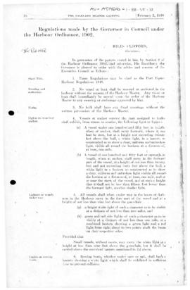 United Kingdom, Port Foster Harbour Regulations 1948