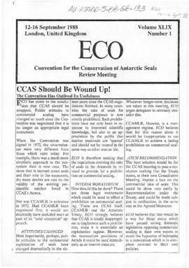Environment campaign newsletters, "CCAS should be wound up" and "The CCAS meeting ...