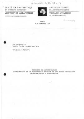 Fifteenth Antarctic Treaty Consultative Meeting, Paris, Working paper 40 "Borrador de Recome...